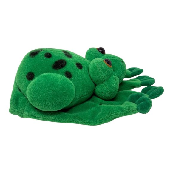 Plush Creations Green Spotted Frog Glove Puppet Stuffed Animal Plush Toy 1993 - Picture 4 of 9